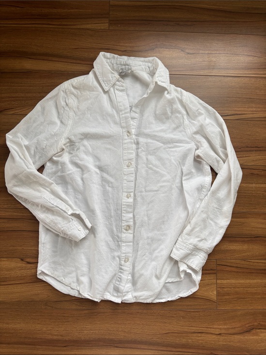 Kismet Tops - Kismet White Lightweight Linen Shirt